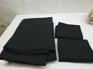 3-Piece Quilt Set King Size Black U3K - Picture 1 of 5
