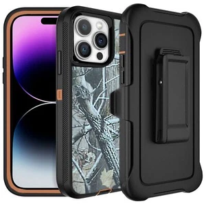 Für iPhone 13/Pro/Pro Max/Defender Hülle mit (Gürtelclip passt Otterbox) Orangenbaum - Bild 1 von 5