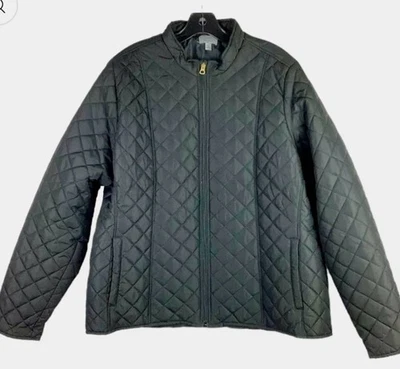 Abrigo Chaqueta Kim Rogers Talla 1X Everyday Acolchado Puffer Gris OFERTA Foto 1 de 4