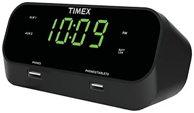 Timex T129B RediSet Dual Alarm Clock with Dual USB Charging and Extreme Battery - Image 1 of 2