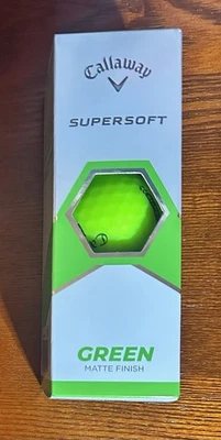 CALLAWAY Supersoft Matte Green Golf Balls 3 Pack Super Straight/Long - Image 1 of 2
