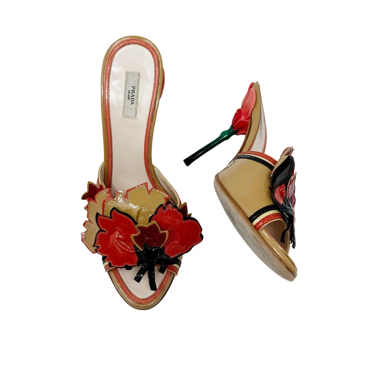 PRADA Patent Leather Floral Heels for Women for sale | eBay