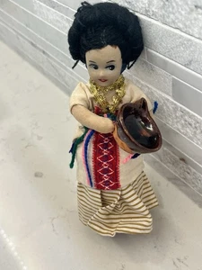 70er Jahre María Puppe, Lele Puppe, Mexikanische Stoffpuppe - Guter Zustand sehr alt! - Bild 1 von 7