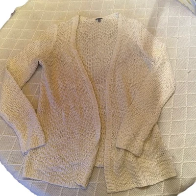 Кардиган Charlotte Russe вязаный с открытой передней частью кремовый текстурированный легкий свитер Y2k - Изображение 1 из 4