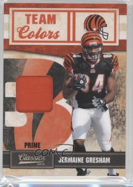 2010 Panini Classics Team Colors Materials Prime /50 Jermaine Gresham Rookie RC - Image 1 of 2