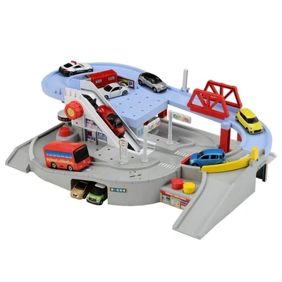 Takara Tomy Tomica World Around Rolling Bus Towns Automatic Playset with 1 Car - Image 1 of 4