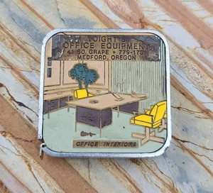VTG Singer Adding Machine Advertising Tape Measure Voights Office Medford OR - Picture 1 of 19