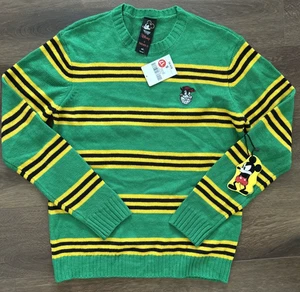 Disney X Forever 21 Pete Men's Sz S Sweater Knit Green Striped Holiday Christmas - Picture 1 of 11