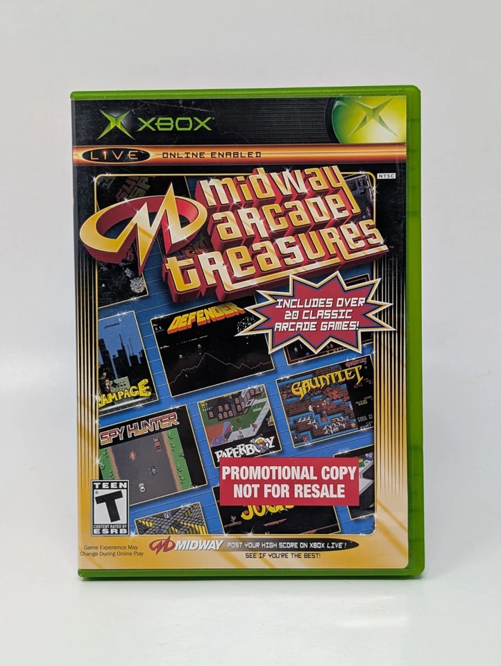 Midway Arcade Treasures -Not For Resale (Microsoft Xbox, 2003) - CIB W/ Reg Card - Image 1 of 3