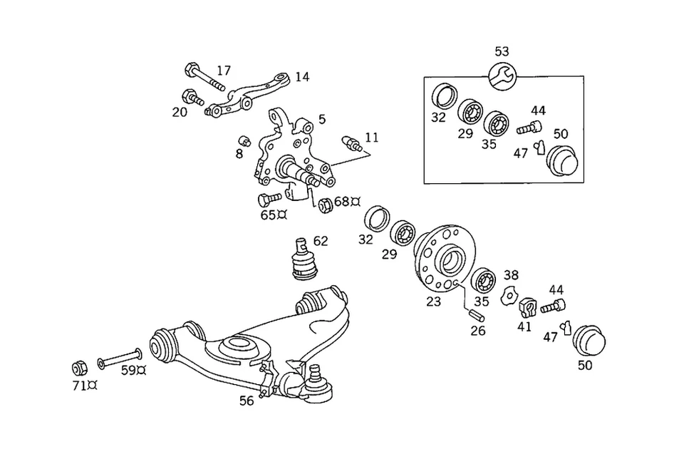 Kit Reparación Junta Soporte Original Mercedes-Benz 201-330-00-85 Foto 1 de 1
