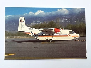 Aviation Airline Postcard FINET FRANCE CARGO CASA 212 AVIOCAR - Picture 1 of 3