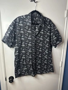 Jared Lang STAR WARS FIGHTERS Black Button Down Shirt Sz 2XL - Picture 1 of 5