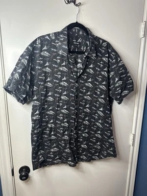 Jared Lang STAR WARS FIGHTERS Black Button Down Shirt Sz 2XL - Image 1 of 4