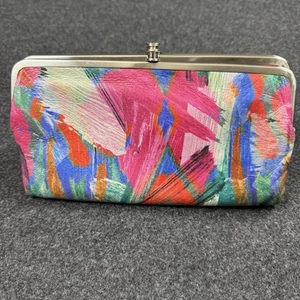 Hobo The Original Lauren Artist Brush Wallet Leather Double Frame Clutch - Picture 1 of 14