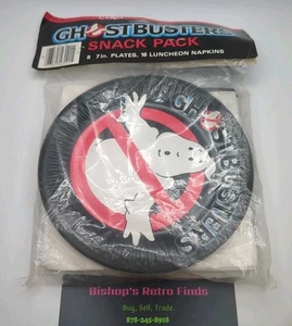 CA Reed Ghostbusters Snack Pack Plates & Napkins New Old Stock 1984 Mooglie Logo - Picture 1 of 6