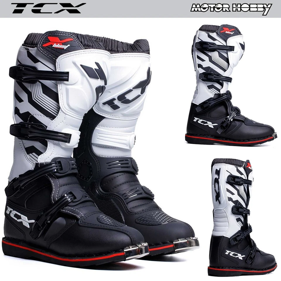 STIVALI CROSS ENDURO TCX X-BLAST BLACK WHITE RED