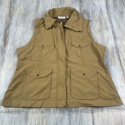 Chaleco de pesca con mosca Orvis para mujer talla XL bolsillos utilitarios marrón beige ventilado Foto 1 de 3