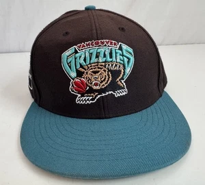 Vancouver Grizzlies NBA Snapback Black & Teal ‘47 Brand Hardwood Classics Hat - Picture 1 of 8
