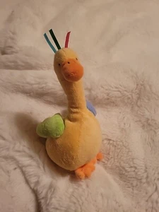 Rich Frog Lucky Duck Rattle Yellow Baby Bird Stuffed Animal 0+ Fast Shipping - Picture 1 of 4