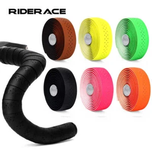 Bicycle Handlebar Tape PU Leather Perforated Breathable Soft Road Bike Handlebar - Bild 1 von 30