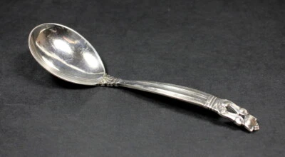 GEORG JENSEN DINAMARCA BELLOTA PLATA ESTERLINA MANGO CURVO CUCHARA MERMELADA Foto 1 de 4