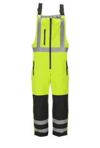 RefrigiWear HiVis Insulated Softshell High Bib Overalls - Reflective, - Picture 1 of 12