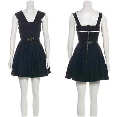 PREEN Line Thornton Bregazzi Dress Pinafore Jumper Pleats Leather Belt XS or XXS - Image 1 of 4