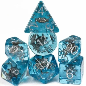 Juego de dados - Velas de dirección - 7 dados de resina - Dungeons and Dragons - Imagen 1 de 4