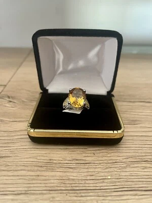 Anillo de compromiso Morganita oro blanco 14k+ Foto 1 de 2