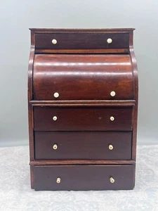 ANTIKER 31cm SEKRETÄR MINIATURMÖBEL MODELSEKRETÄR UM 1840 MAHAGONI - Bild 1 von 24