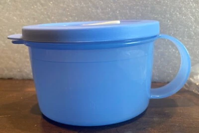 Tupperware Crystalwave soup mug microwavable Blue New 3155A-1 - Image 1 of 4