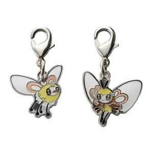 Pokémon Center Original Metal Charm #742 #743 Cutiefly & Ribombee - Picture 1 of 2