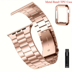 Stainless Steel Band Strap+TPU Case For Apple Watch Series 10 9 8 7 6 5 4 3 2 SE - Picture 1 of 13