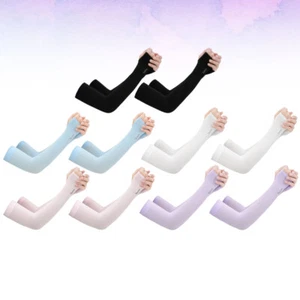 5 Pairs Sleeves for Sun Protection Sunblock Arm Protectors Running - Picture 1 of 12