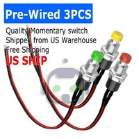 3PCS Micro Lockless Momentary On/Off Push Button 12V 5A Switch Tact Assortment