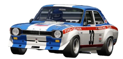 1:10 RC Clear Body Shell - Classic Escort Mk1 with Chevron Ford 33 Livery - Image 1 of 4