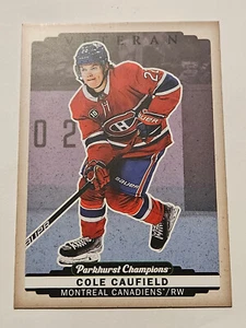 Cole Caufield - 2022-23 Parkhurst Champions Color Variation Insert Card - Picture 1 of 2