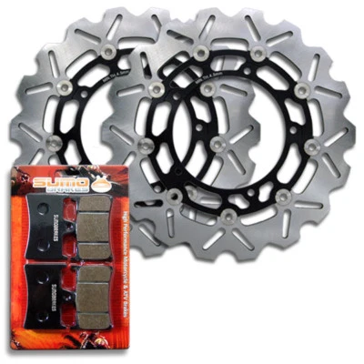 Rotor de freno delantero Yamaha + pastillas YZF 600 R6 [2003-2004] XV 1900 Raider [2008-2014] Foto 1 de 4