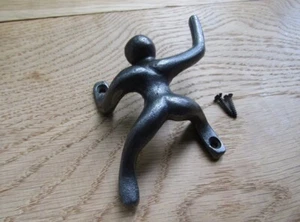 Rustikaler alter Vintage Stil Gusseisen Hängeschlüssel Kleiderhaken Hering Aufhänger - Bild 1 von 2