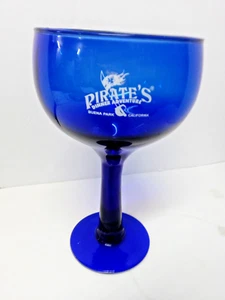 Vintage X-Large Cobalt Blue Margarita Glass Pirate's Dinner Adventure 10" Tall - Picture 1 of 11
