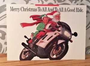 Suzuki Vtg. 1988 1989 GSX600 GSX Katana Vintage Funny Christmas Card Motorcycle - Picture 1 of 3