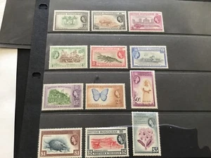 FRANCOBOLLI - HONDURAS BRITANNICO - 1953 QE11 SET DEFINITIVO - MM - COME DA FOTO - Foto 1 di 4