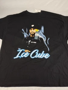 New Ice Cube Size 3XL Music Icon Blue Flames Mens Adult Graphic Print Tee - Picture 1 of 4