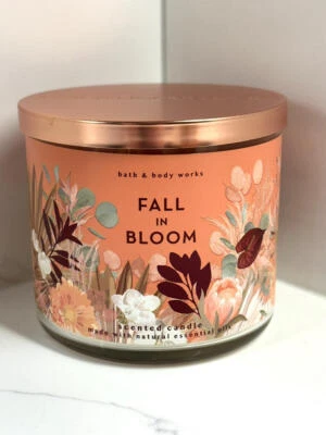1 nueva vela Bath & Body Works otoño en flor 3 mechas tarro vela 14,5 oz Foto 1 de 3