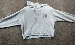 RVCA Sweater Womens Medium  - Tan Long Sleeve Crop Hoodie Ladies Oversize - Picture 1 of 8