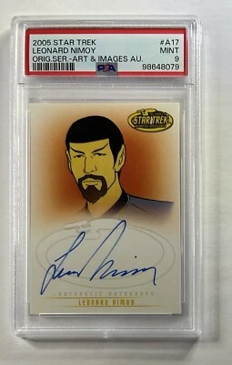 2005 Star Trek ANIMATED LEONARD NIMOY AUTOGRAPH AUTO SPOCK A17 PSA 9 Mint - Image 1 of 2