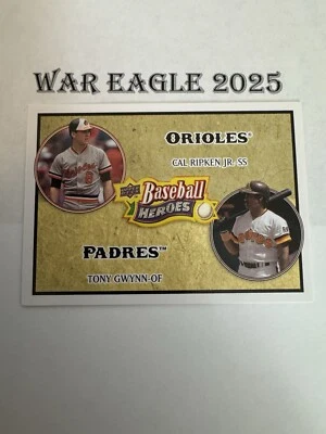 2008 Upper Deck Baseball Heroes Cal Ripken Jr./Tony Gwynn  Orioles/Padres - Image 1 of 2