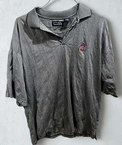 Ohio State Buckeyes Polo Mens XL Grey CS Crable Athleisure Golf Cotton Two Ply - Picture 1 of 8