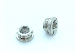 2 x supporto clip microfono riduttore filo da 3/8"" a 5/8"" adattatore adattatore dado acciaio - Foto 1 di 4