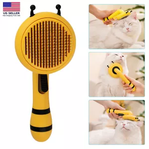 Pet Brush Dog Cat Hair Remover Comb Grooming Massage Deshedding Self US STOCK - Picture 1 of 12
